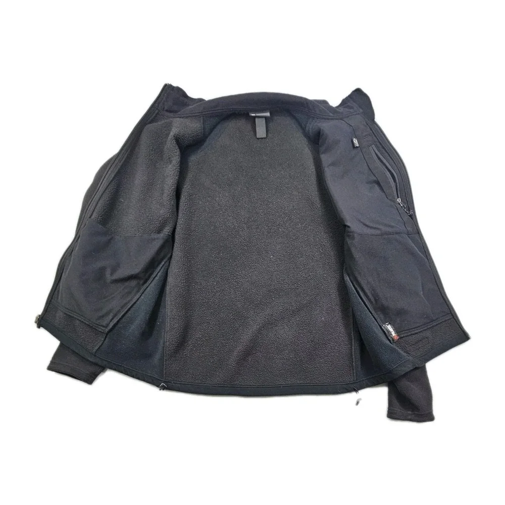REI Jacket Mens L Fleece Black Polartec Long Sleeve Full Zip Pockets Two Tone